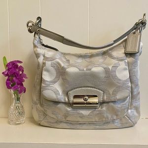 Coach Kristin Cream + Gray Bag